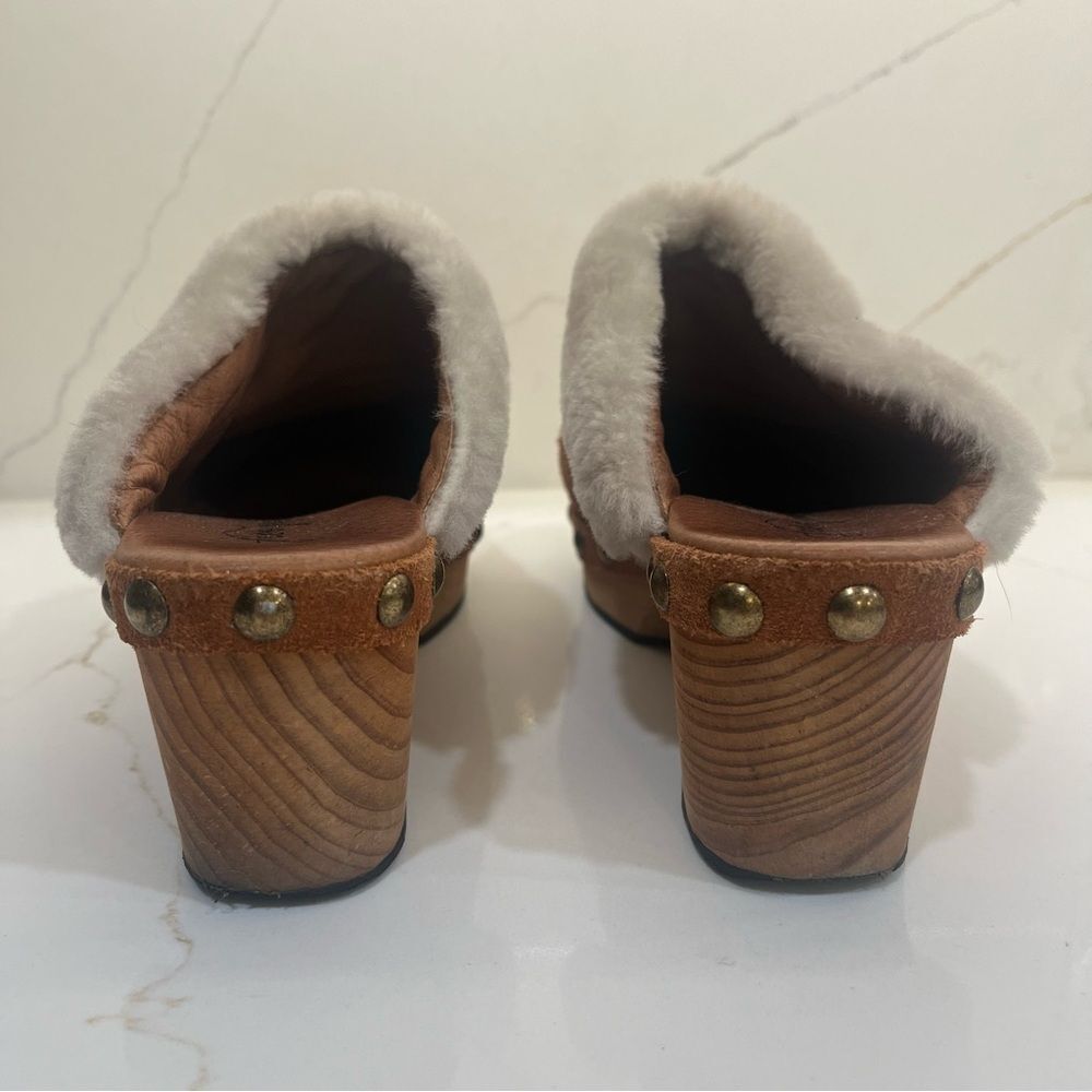 Free People Suede Shearling Mules - Picture 6 of 8